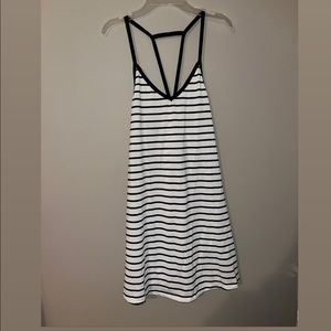Shein Flowy Striped Dress Size S Black and White Stripe with Thin Straps